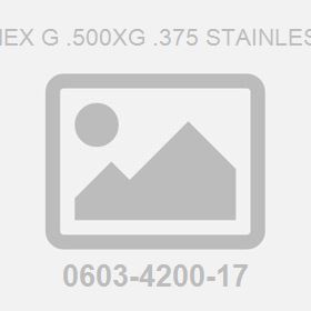 Nipple-Hex G .500Xg .375 Stainless Steel